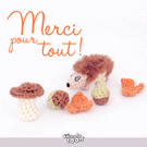 Merci tout doux avec un hérisson mignon